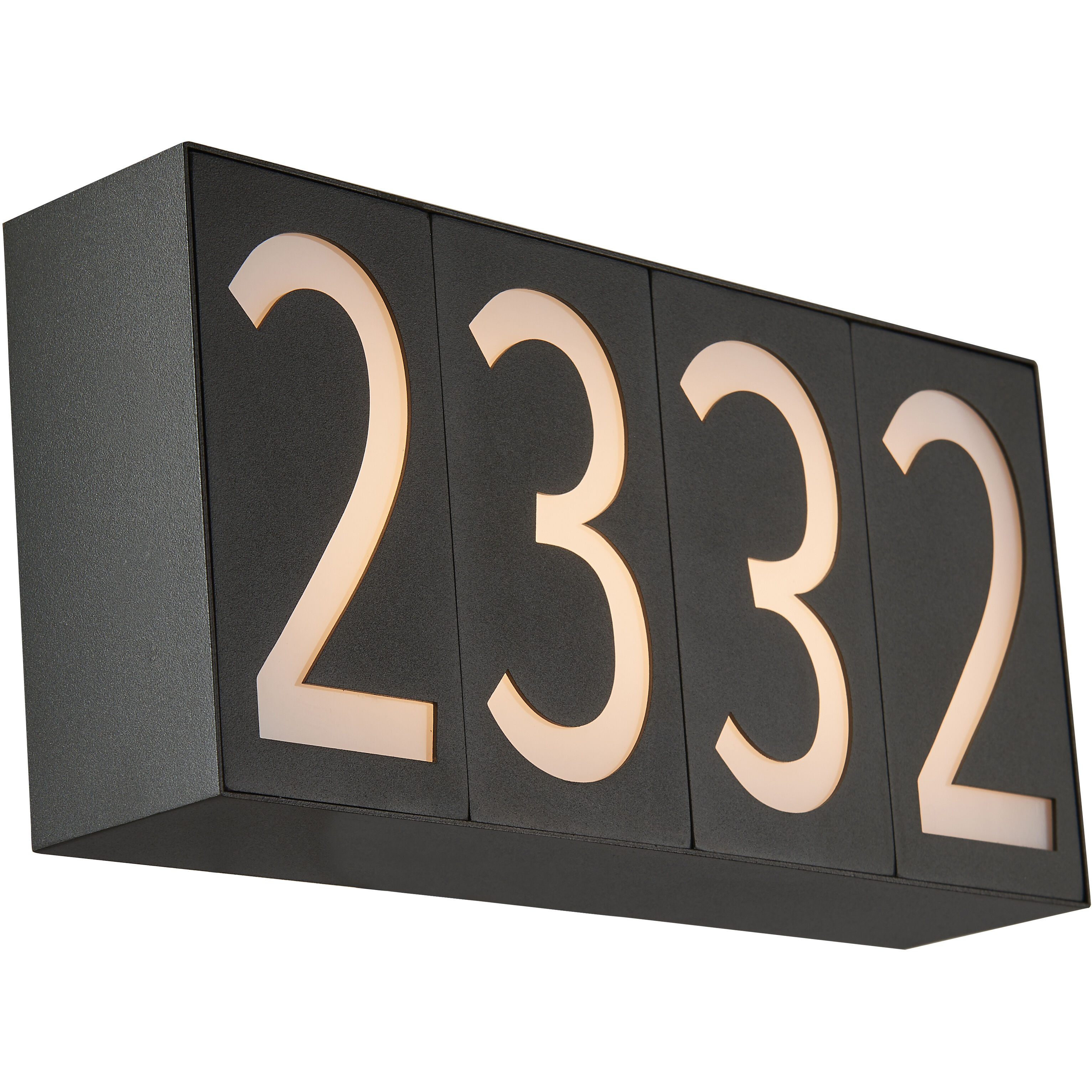 Numero LED 5 inch Matte Black Outdoor Wall Light