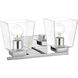Merrick 2 Light 14 inch Chrome Bath Sconce Wall Light