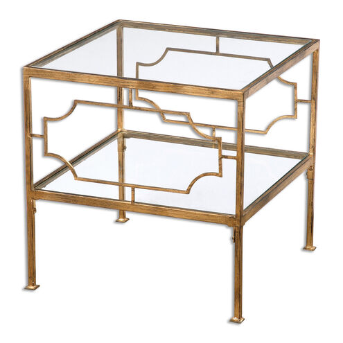 Emily 19 X 19 inch Gold Cube Table