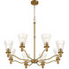 Lawton 8 Light 35 inch Brushed Brass Chandelier Ceiling Light