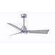 Atlas Alessandra-LK 42 inch Brushed Nickel with Barn Wood Blades Indoor/Outdoor Ceiling Fan