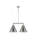Franklin Restoration X-Large Cone LED 21 inch Polished Chrome Chandelier Ceiling Light in Plated Smoke Glass, Franklin Restoration