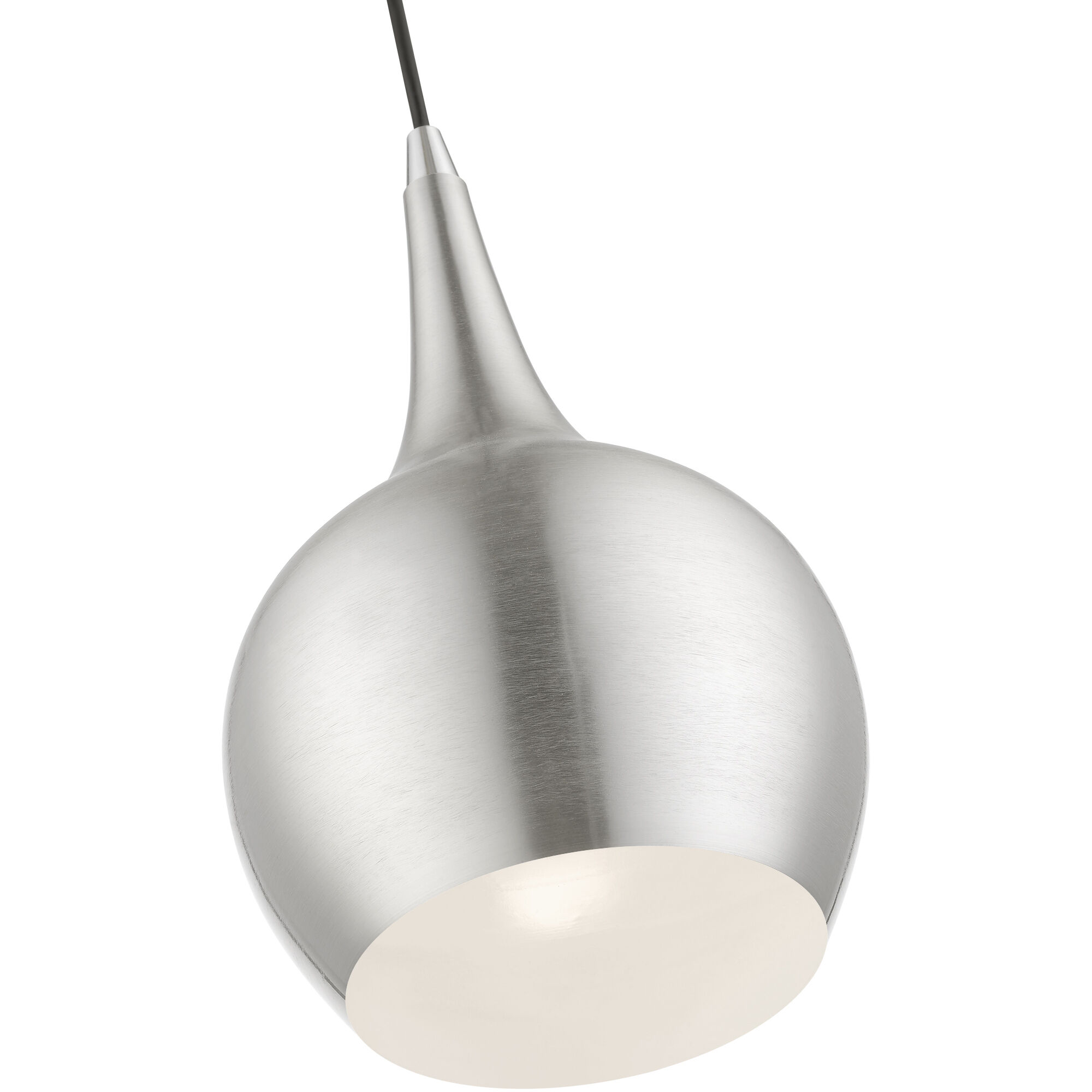 Andes 1 Light 8 inch Brushed Nickel with Polished Chrome Accents Mini Pendant Ceiling Light
