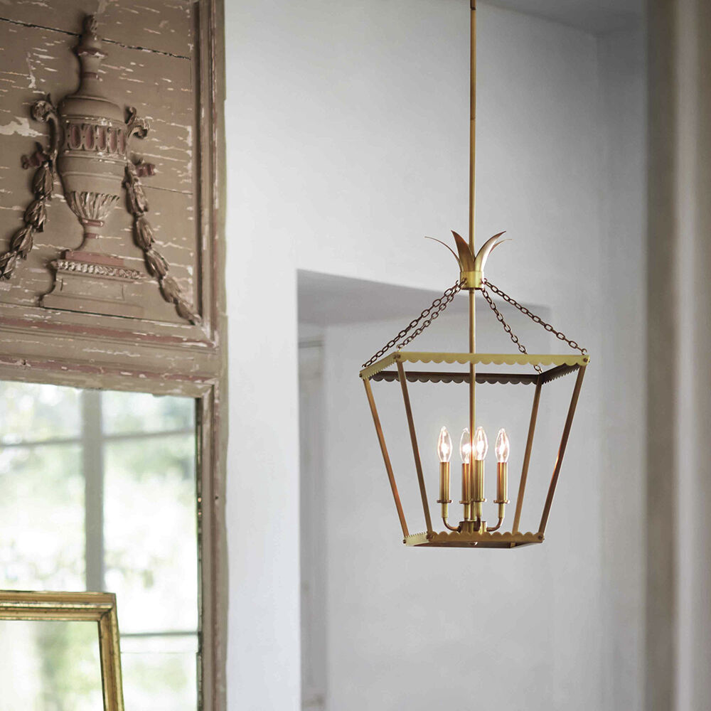 Palma 4 Light 16 inch Heritage Brass Indoor Chandelier Ceiling Light