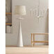 Giacomo 66.5 inch 150 watt Gesso White Floor Lamp Portable Light