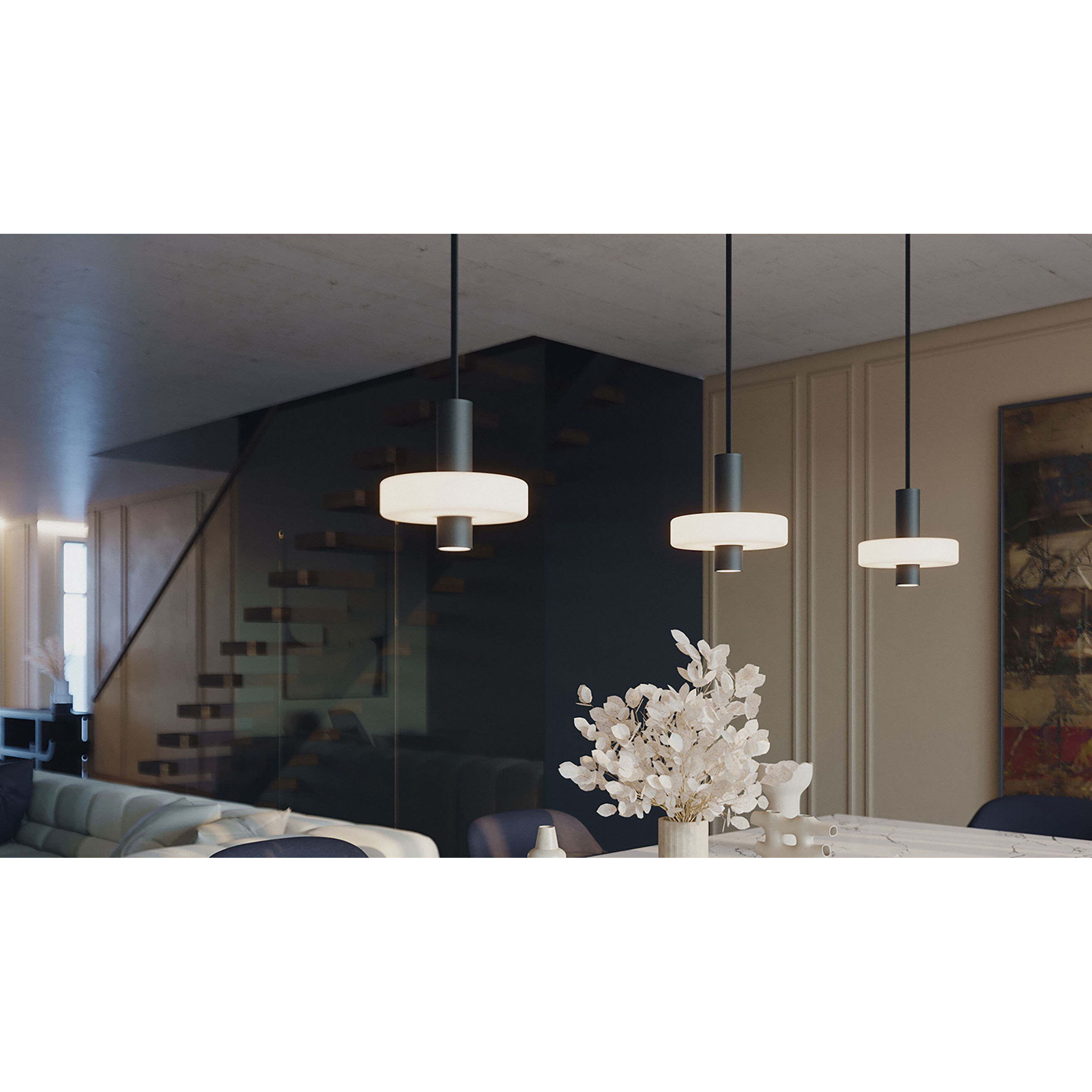 Sydney LED 10 inch Black Pendant Ceiling Light
