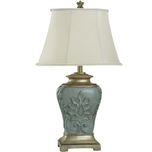 Magonia 28.5 inch 100 watt Antique Ocean Blue Table Lamp Portable Light