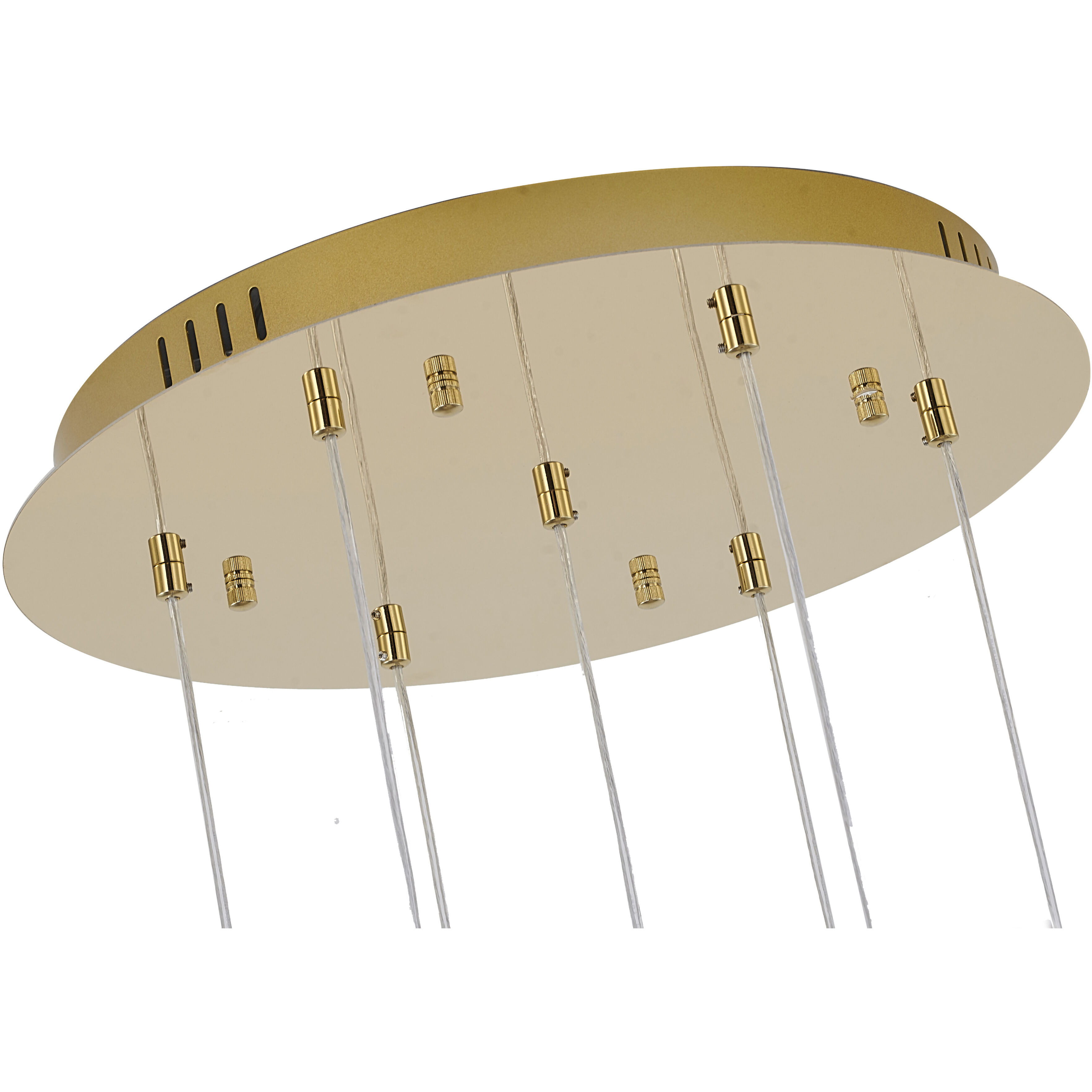 Canada 7 Light 16 inch Brushed Gold Chandelier Ceiling Light