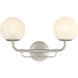 Whitehall 2 Light 18 inch Brushed Nickel Vanity Light Wall Light