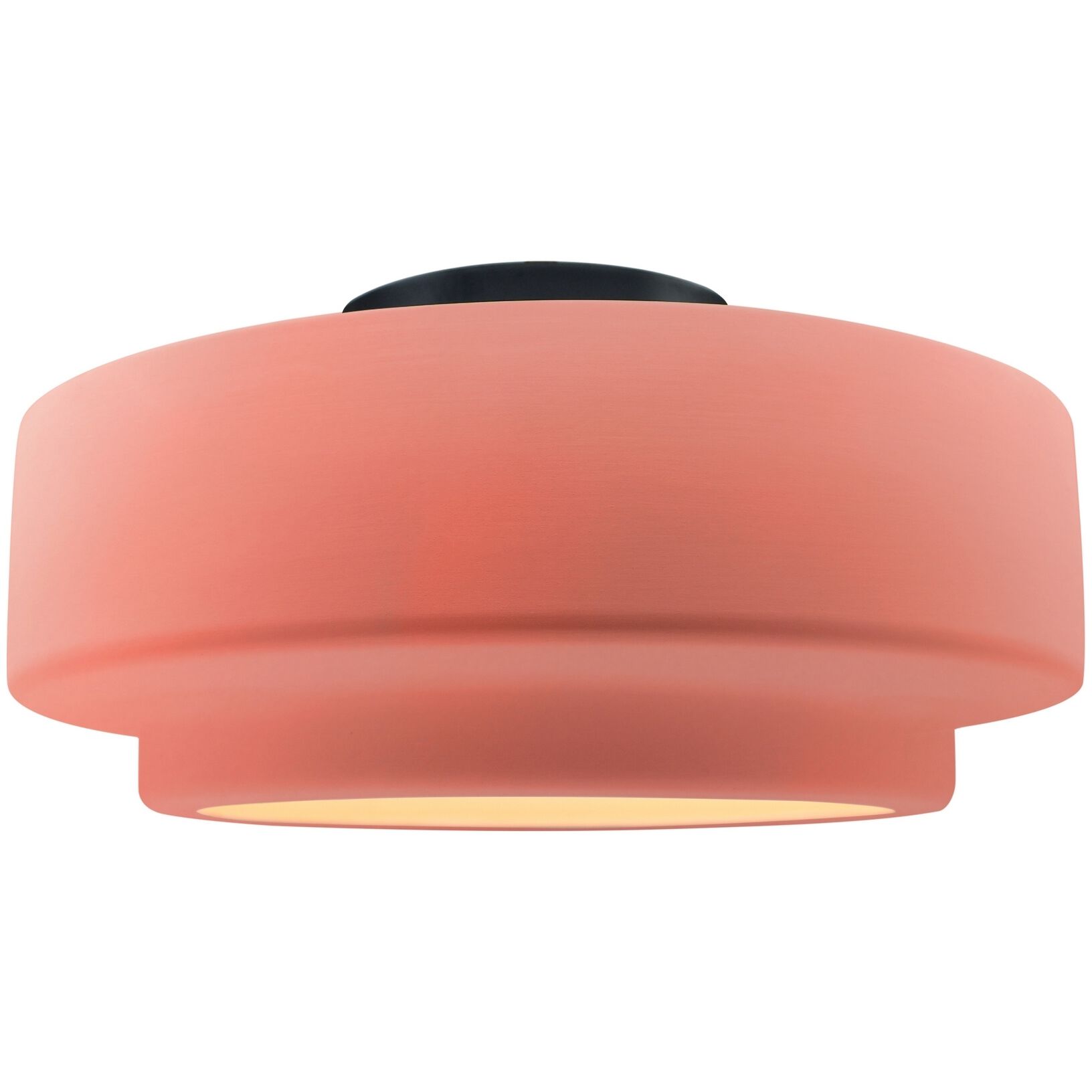 Radiance Collection - Tier 1 Light 12 inch Gloss Blush Semi-Flush Ceiling Light, Form+Finish+Function