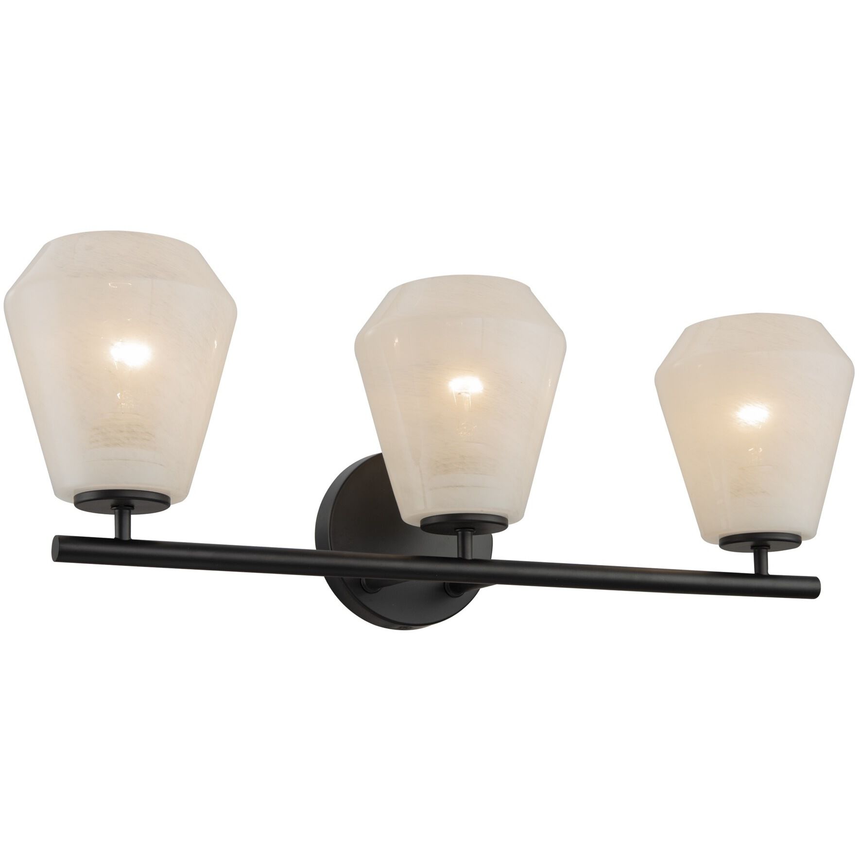 Brooke 3 Light 22.5 inch Black Bathroom Vanity Wall Light