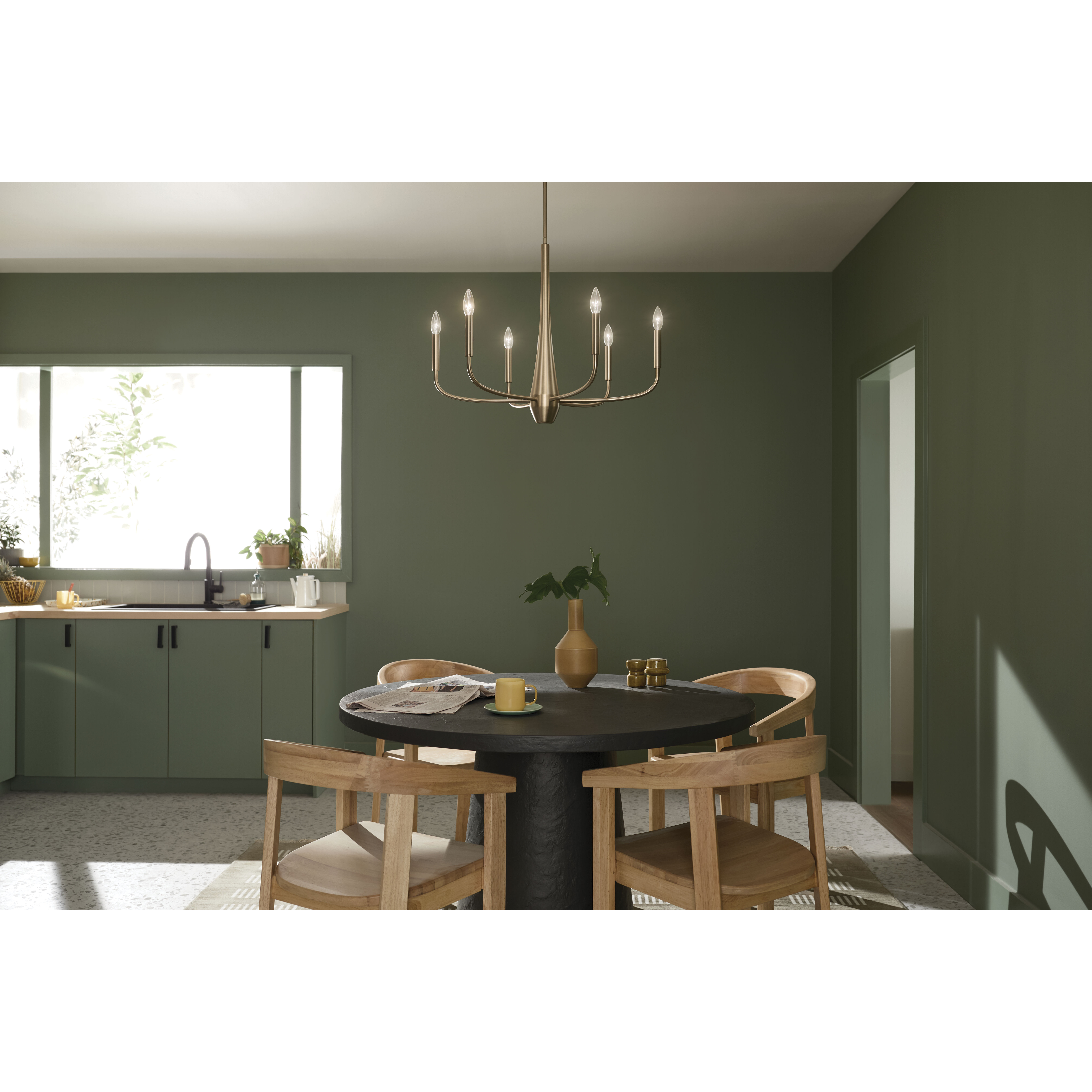 Deela LED 28 inch Champagne Bronze Chandelier Ceiling Light