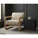Newbury 22 X 20 inch Black / Antique Brass End Table