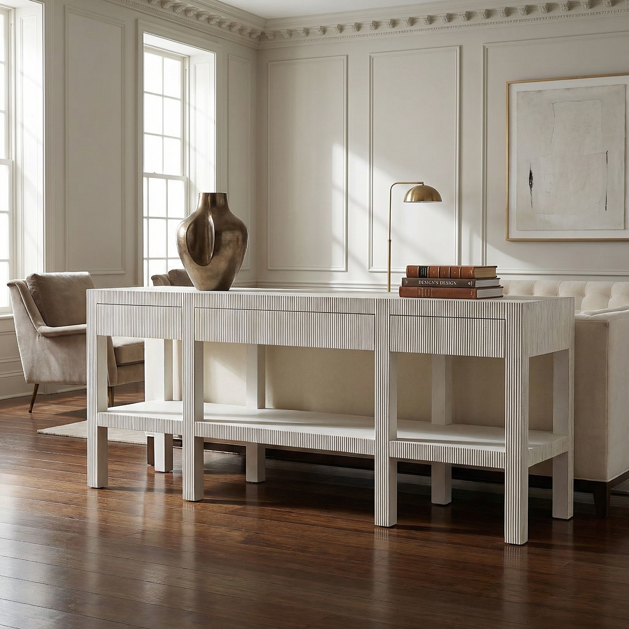 Conrad 81 X 20 inch White Wash Console