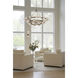 Selene LED 60 inch Lacquered Brass Chandelier Ceiling Light in Swirled, Multi Tier