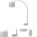 Brella 65 inch 150.00 watt Brushed Nickel Arc Floor Lamp Portable Light