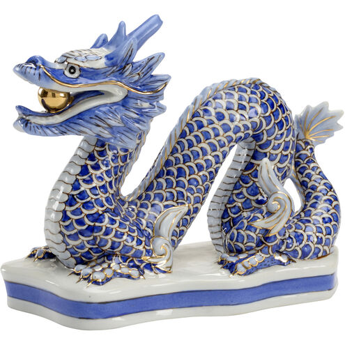 Chelsea House Blue/Off White/Metallic Gold Figurine