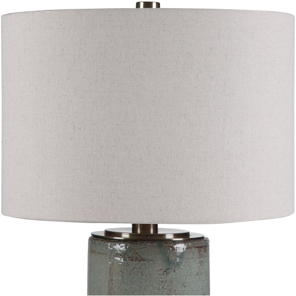 Callais 32.5 inch 150 watt Crackled Aqua Table Lamp Portable Light