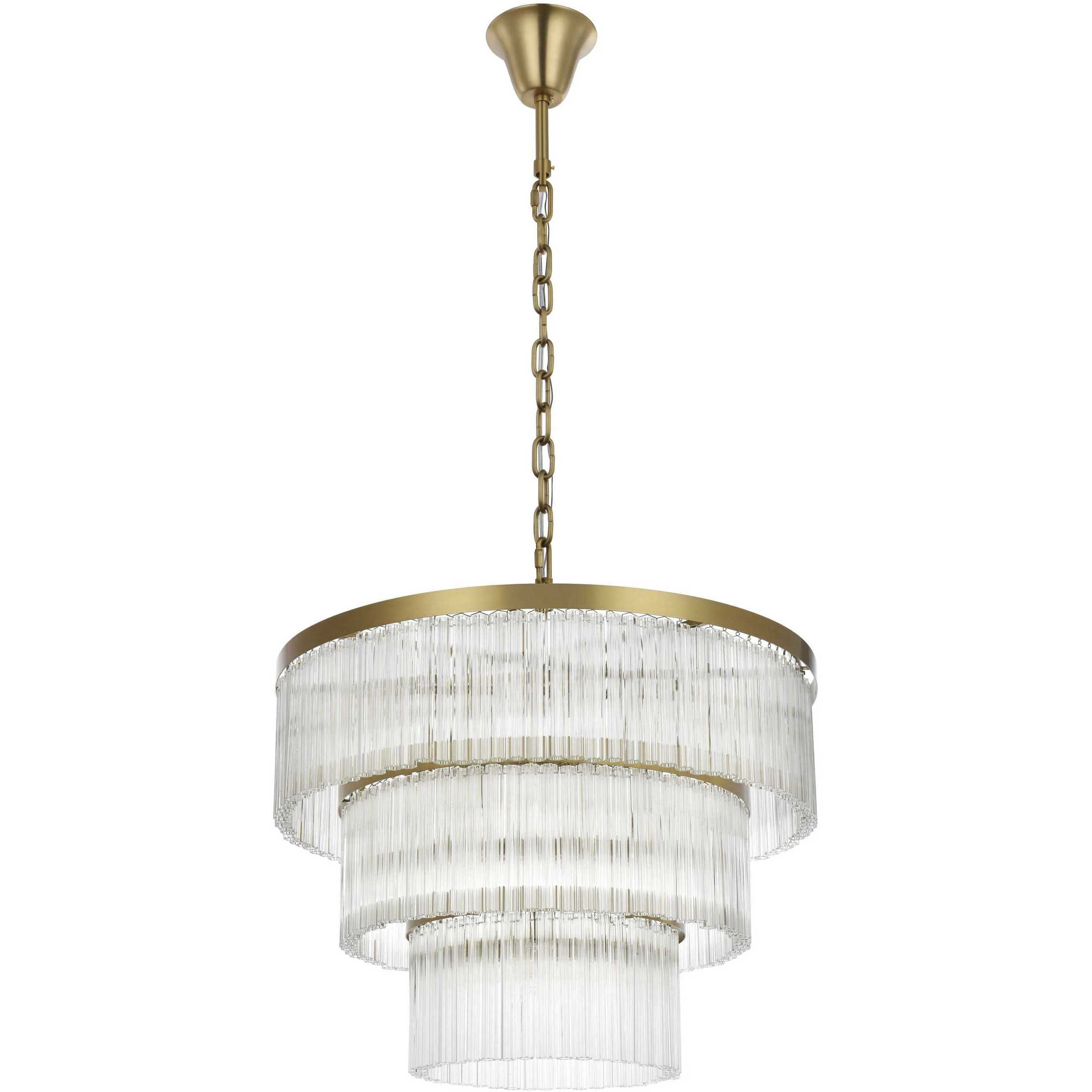 Harlow 18 Light 32 inch Satin Gold Chandelier Ceiling Light