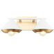 Matteo Lighting Velax 2 Light 18.3 inch White Wall Sconce Wall Light in White and Aged Gold Brass S06802WHAG - Open Box