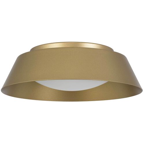 Pez LED 11 inch Painted Brass Outdoor Flush Mount