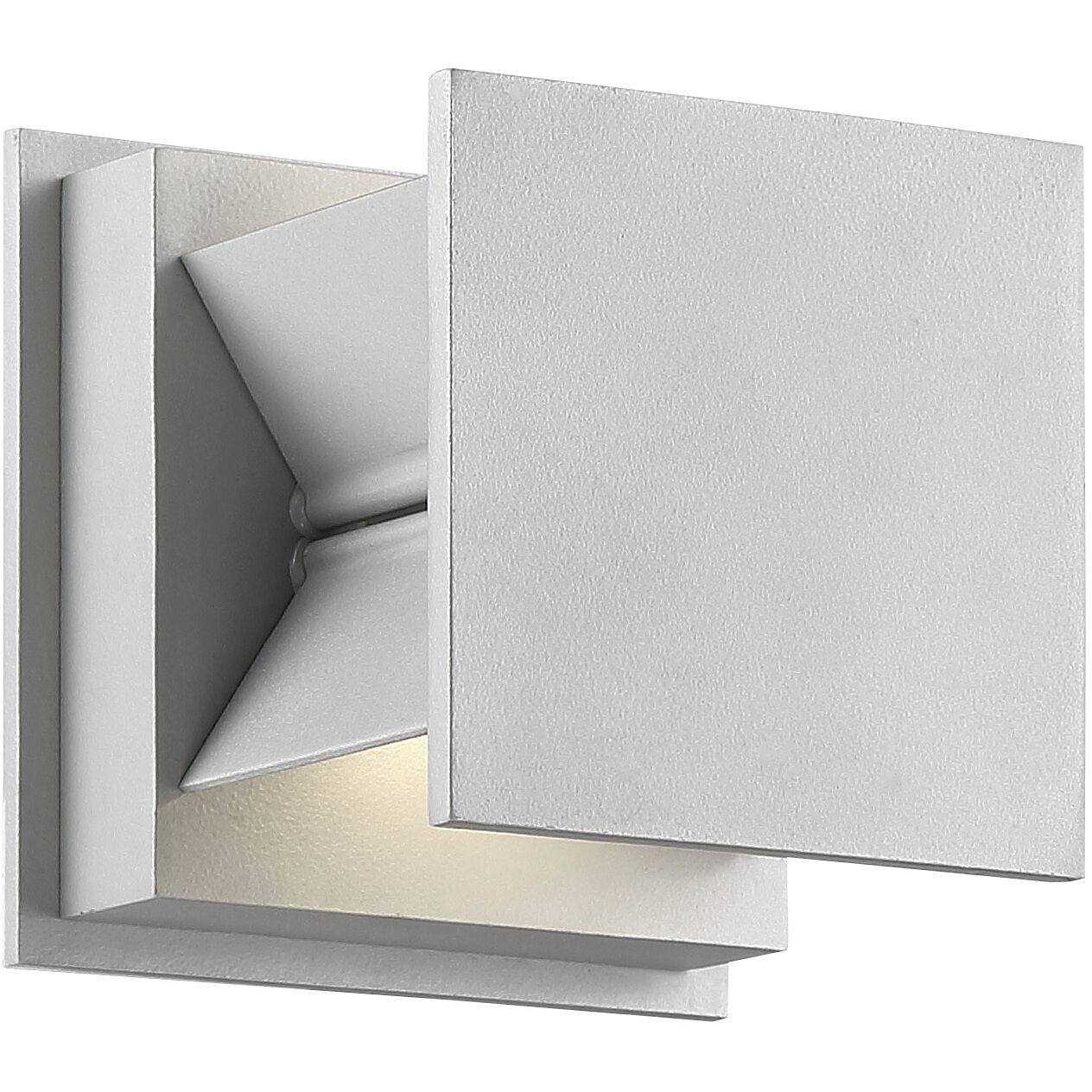 Baffled LED 4.5 inch Silver Dust Wall Mount Wall Light, Outdoor