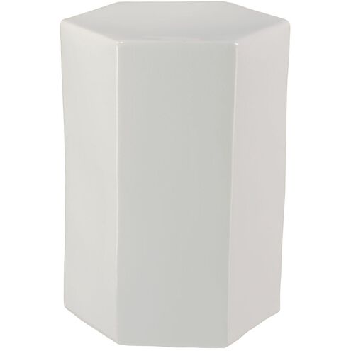 Porto 16 X 10 inch White Ceramic Side Table