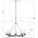 Vichy 8 Light 35.5 inch Contemporary Gold Leaf and Contemporary Gold Chandelier Ceiling Light, Suzanne Duin Collection