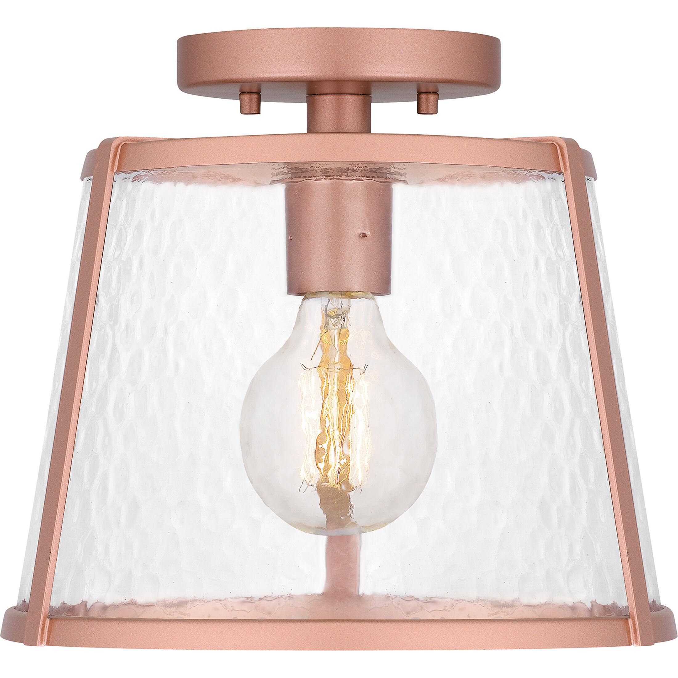 Labrant 1 Light 10.5 inch Matte Rose Gold Semi-Flush Mount Ceiling Light