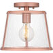 Labrant 1 Light 10.5 inch Matte Rose Gold Semi-Flush Mount Ceiling Light