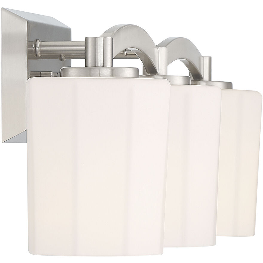 Whitney 3 Light 24 inch Satin Nickel Bathroom Vanity Light Wall Light