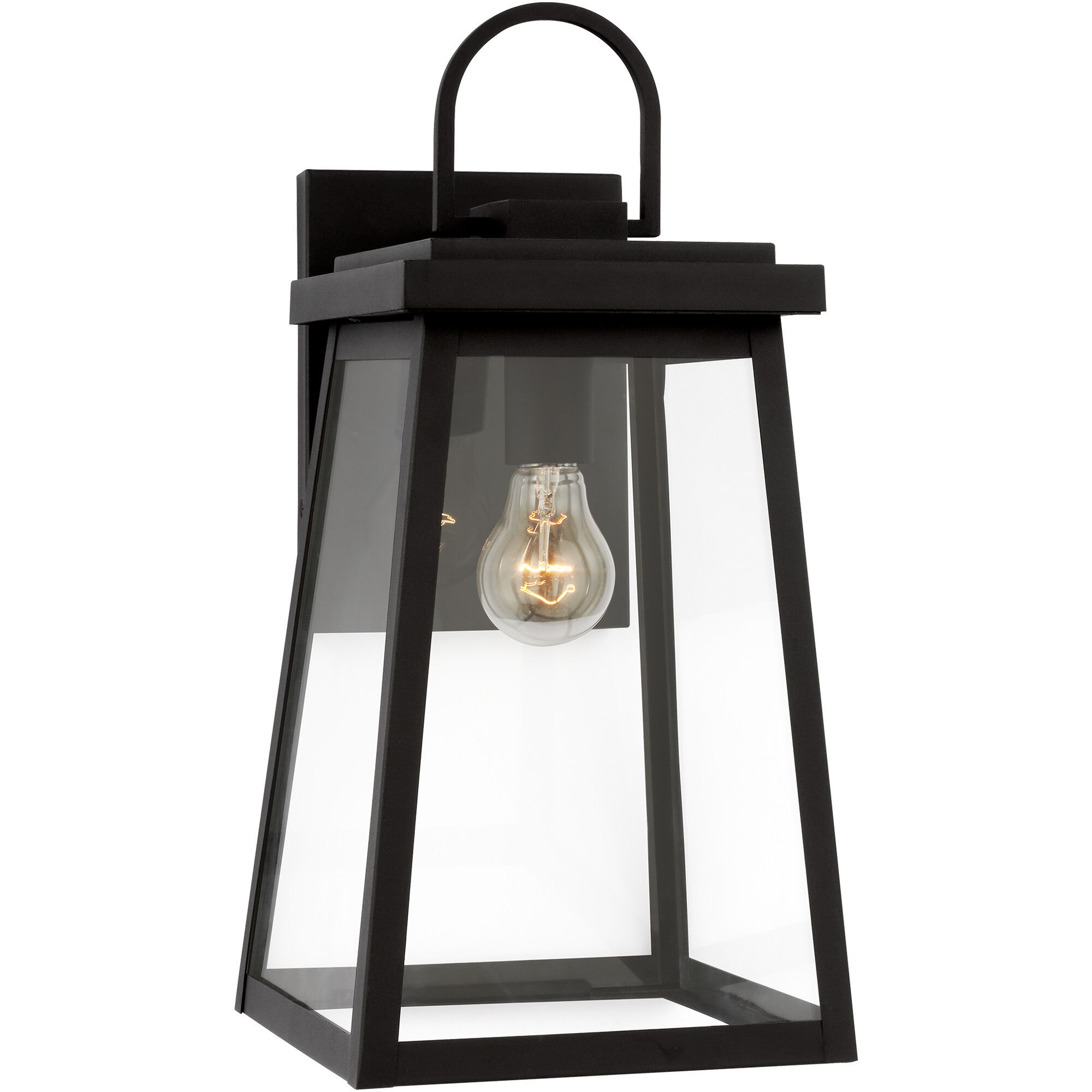 Founders 1 Light 18 inch Black Outdoor Wall Lantern