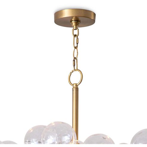 Bubbles 1 Light 27.5 inch Natural Brass Chandelier Ceiling Light