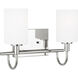 Oak Moore 2 Light 13.88 inch Chrome Bath Vanity Wall Light