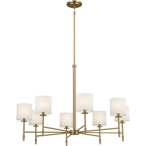 Ali 8 Light 38.75 inch Brushed Natural Brass Chandelier Ceiling Light