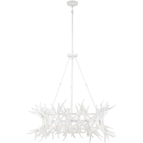 Daniels 8 Light 40 inch Matte White Chandelier Ceiling Light