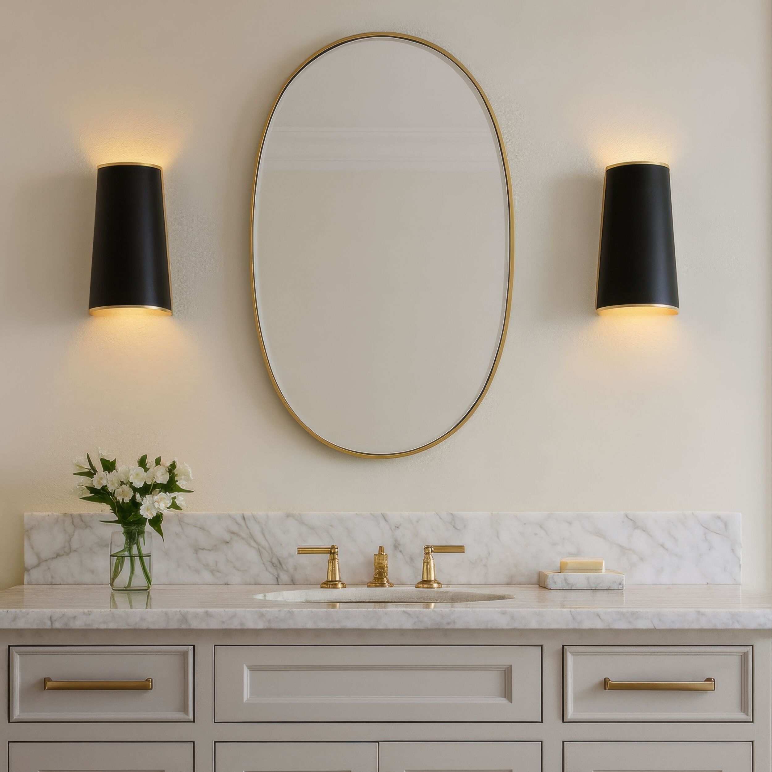 Coco 2 Light 8 inch Matte Black/French Gold Wall Sconce Wall Light