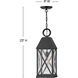 Briar 1 Light 8 inch Museum Black Outdoor Hanging Lantern