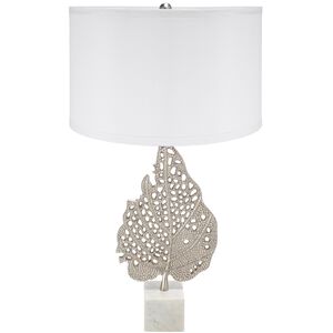 Leaf 29.3 inch 40.00 watt White and Silver Table Lamp Portable Light