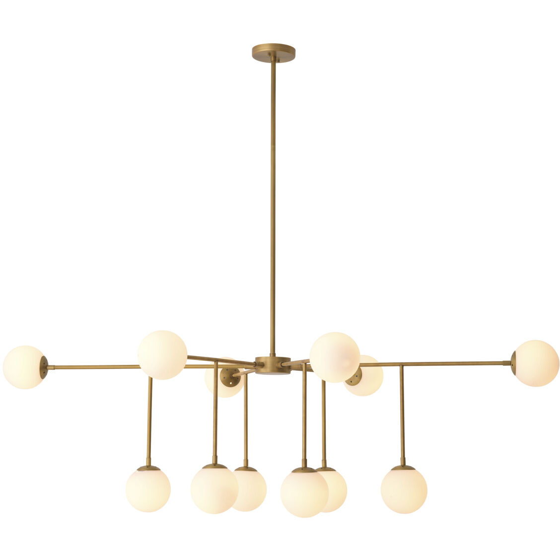 Aram 12 Light 73.62 inch Antique Brass Chandelier Ceiling Light