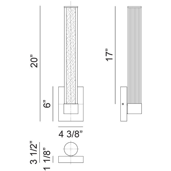 Macie LED 4.38 inch Aged Gold Brass Bath Vanity Light Wall Light