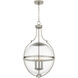 Chicago 3 Light 17.5 inch Brushed Nickel Pendant Ceiling Light, Large