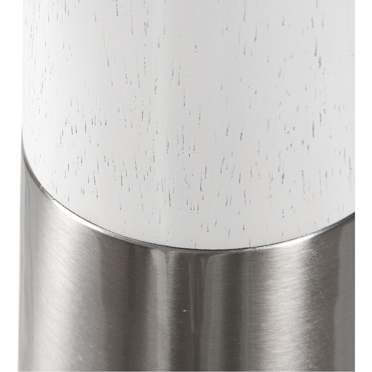 Fortier 22 X 12 inch White and Brushed Nickel Accent Table