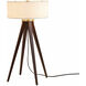 Quattro 31 inch 23.00 watt Dark Walnut Wood and Weathered Brass Table Lamp Portable Light