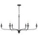 Velena 6 Light 47.25 inch Dark Matte Black Chandelier Ceiling Light