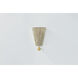 Song 1 Light 8.25 inch Aged Brass Wall Sconce Wall Light