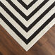 Optika 130 X 94 inch Black/White Rug in 8 x 11