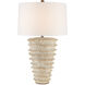 Salima 29.5 inch 150 watt White Moss Table Lamp Portable Light