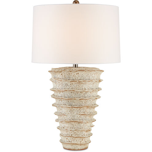 Salima 29.5 inch 150 watt White Moss Table Lamp Portable Light