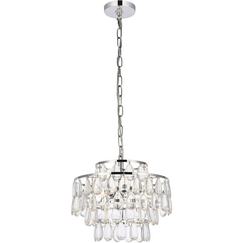 Mila 3 Light 14 inch Chrome Pendant Ceiling Light